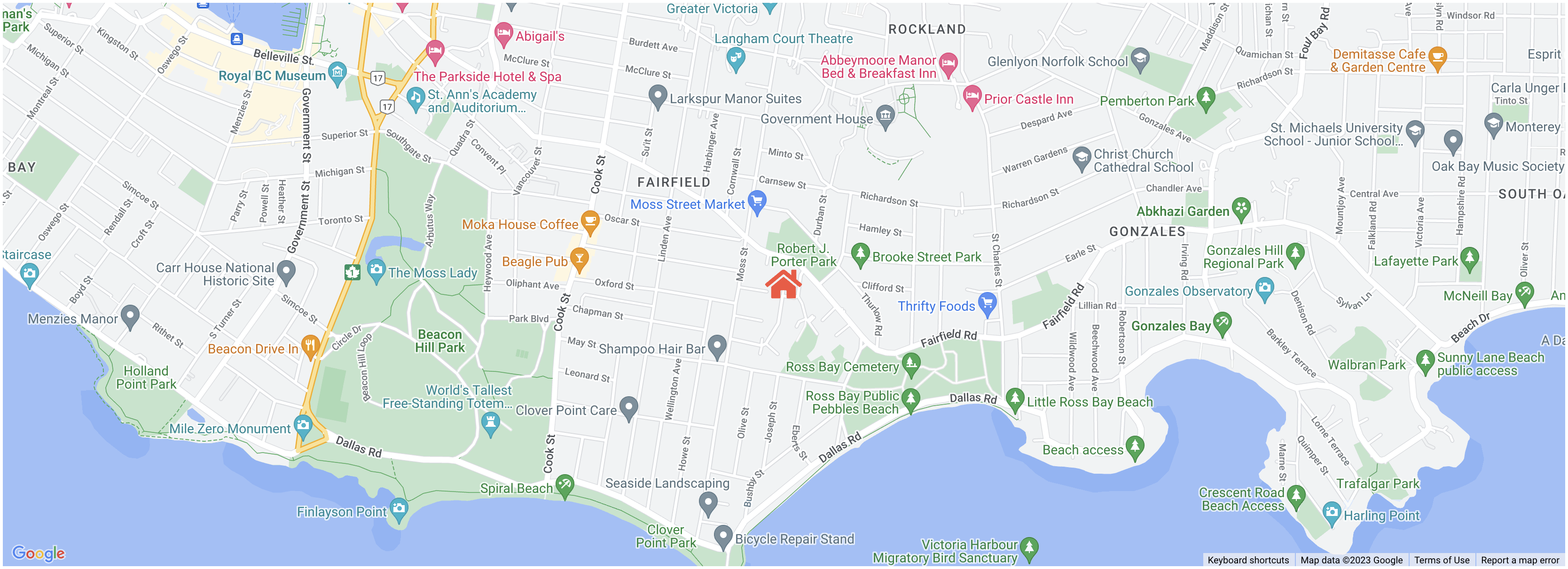 Map of Victoria, BC Vacation Rental